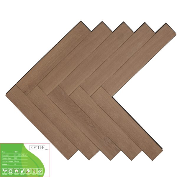 Sàn gỗ Joytek Black xương cá FB04 màu Sồi nâu đất