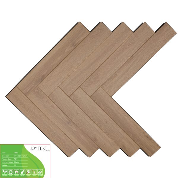 Sàn gỗ Joytek Black xương cá FB06 màu Sồi nâu xám sáng